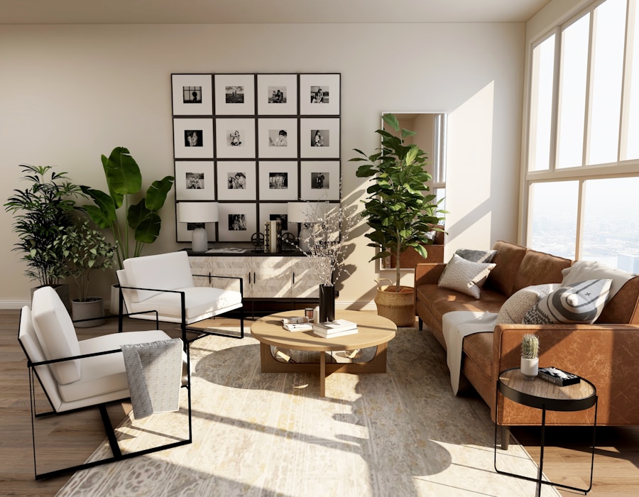 Professionally prepared serviced apartment living area
